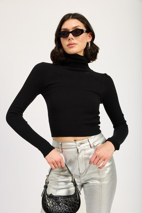 Turtle Neck Long Sleeve Shirt