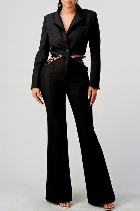 Business & Pleasure Blazer Jumpsuit