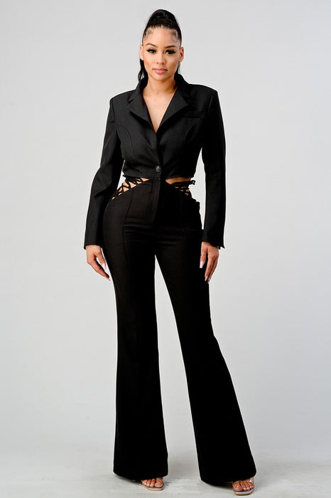 Business & Pleasure Blazer Jumpsuit