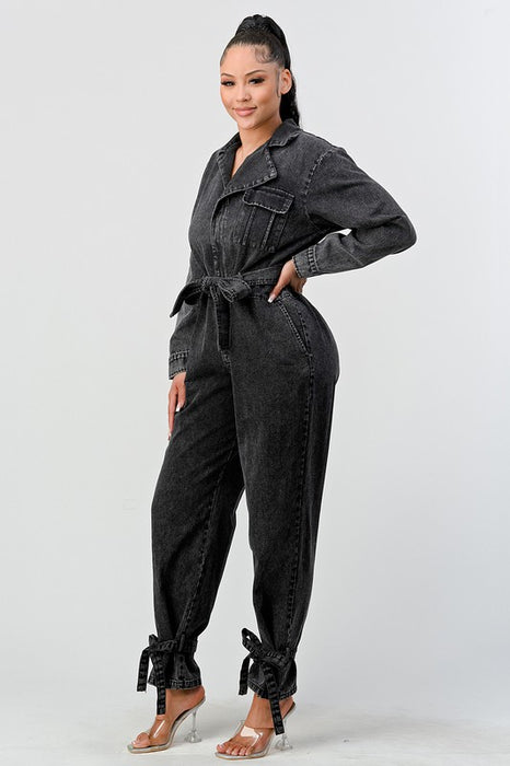 Im Faded Denim Jumpsuit