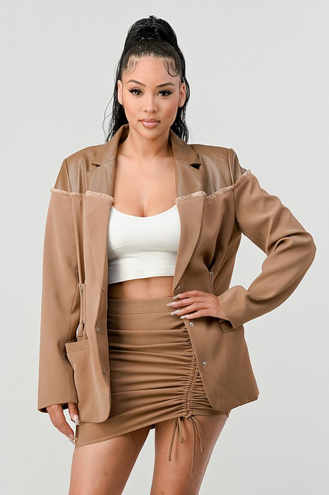 Trendy Taupe Skirt Set