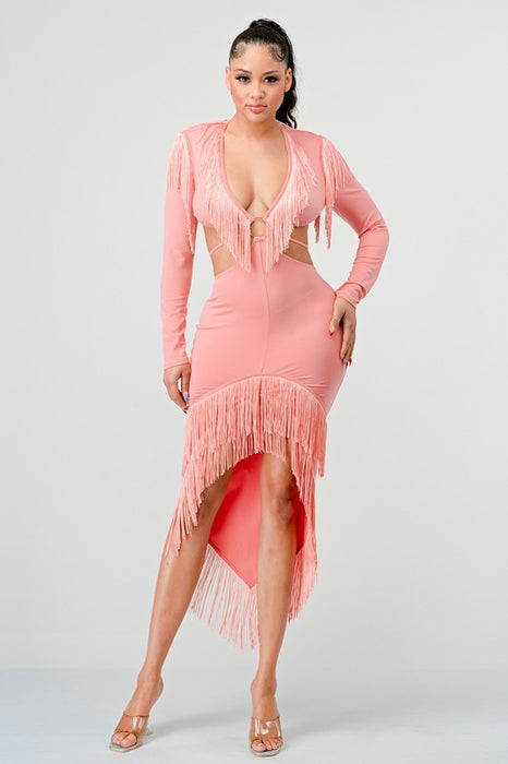 Athina Sweetheart Tassel Dress