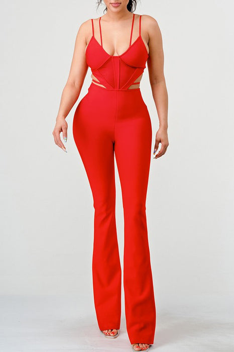 Double Trouble Bodycon Jumpsuit Pant Set