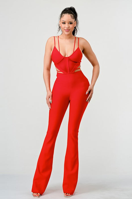 Double Trouble Bodycon Jumpsuit Pant Set