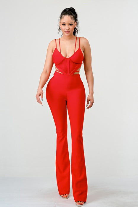 Double Trouble Bodycon Jumpsuit Pant Set