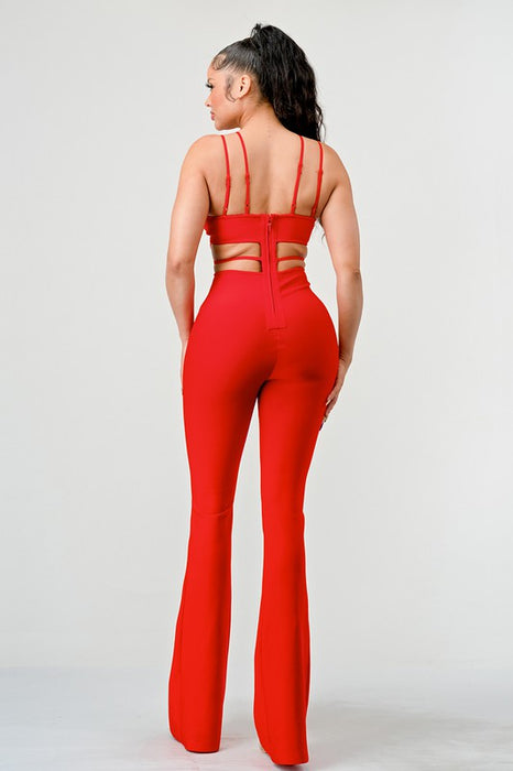 Double Trouble Bodycon Jumpsuit Pant Set