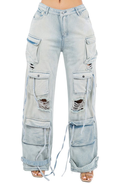 Heavy Cargo Denim Pants