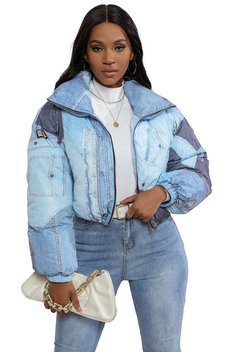 Cute Multicolored Denim Jacket