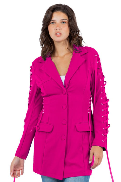 SEXY LACED PINK BLAZER