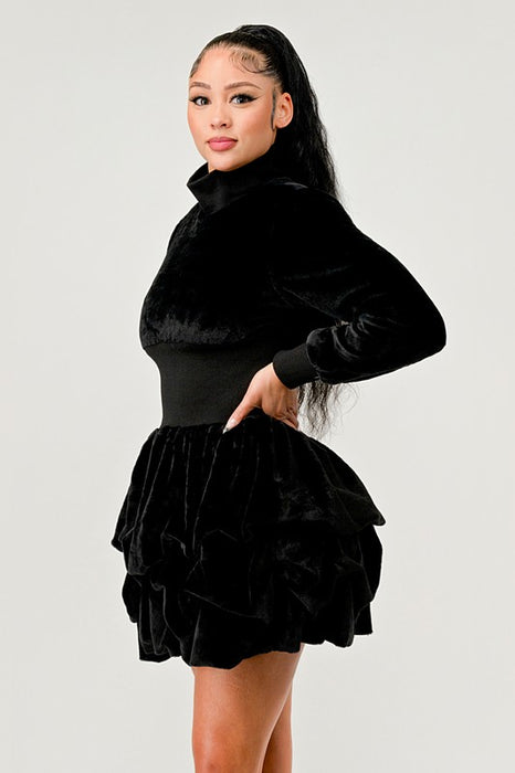 Merry Go Around Ruffle Long Sleeve Dress