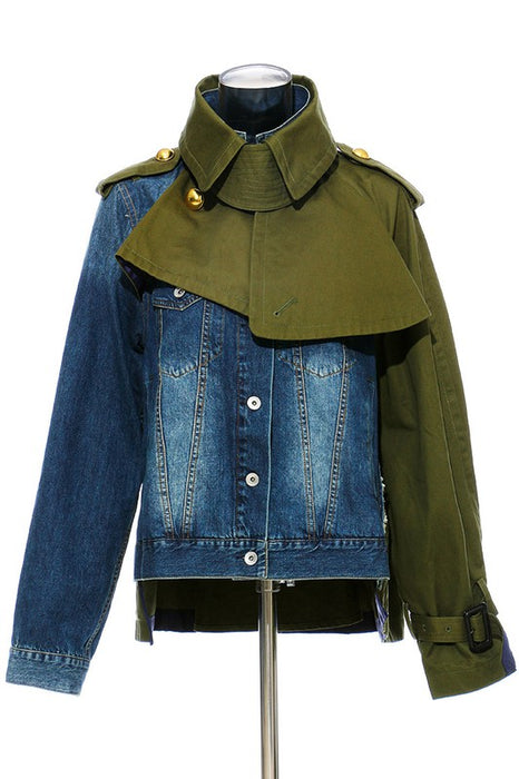 HIGH FASHION KHAKI DENIM JACKET