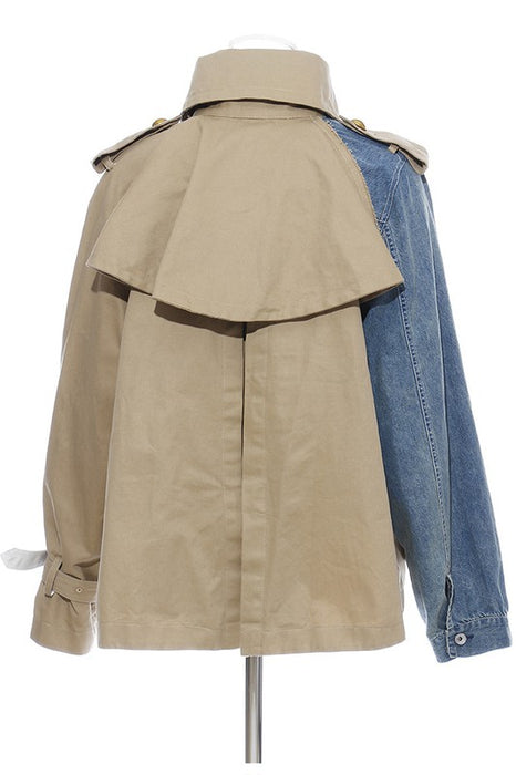 HIGH FASHION KHAKI DENIM JACKET