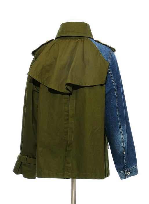 HIGH FASHION KHAKI DENIM JACKET