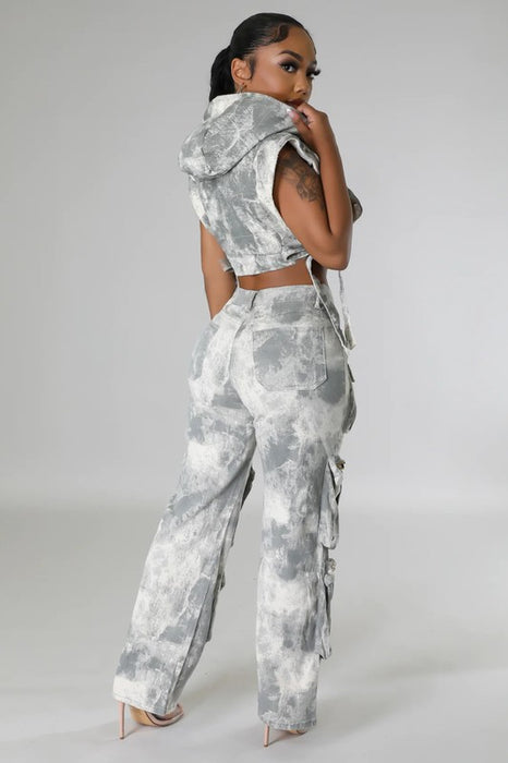 Urban Woman 2-Piece Cargo Pant Set