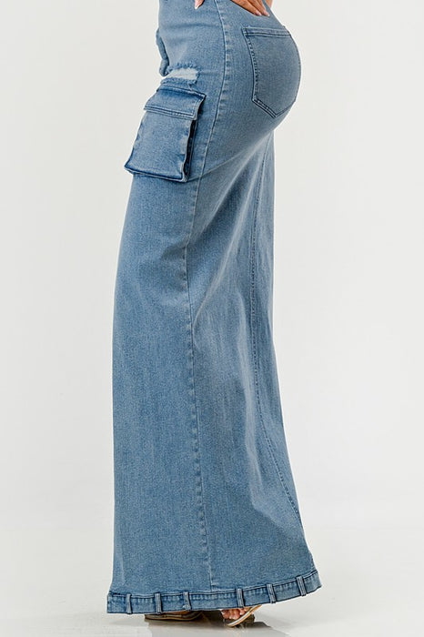 Urban Chic Denim Strapless Gown