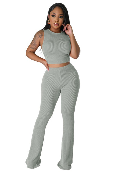 Sexy Flared 2-Piece Pants Set