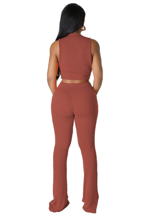 Sexy Flared 2-Piece Pants Set