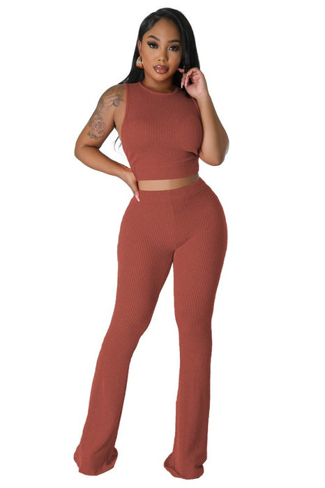 Sexy Flared 2-Piece Pants Set