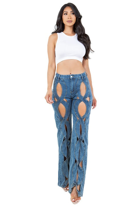 Sexy Cut Out Denim