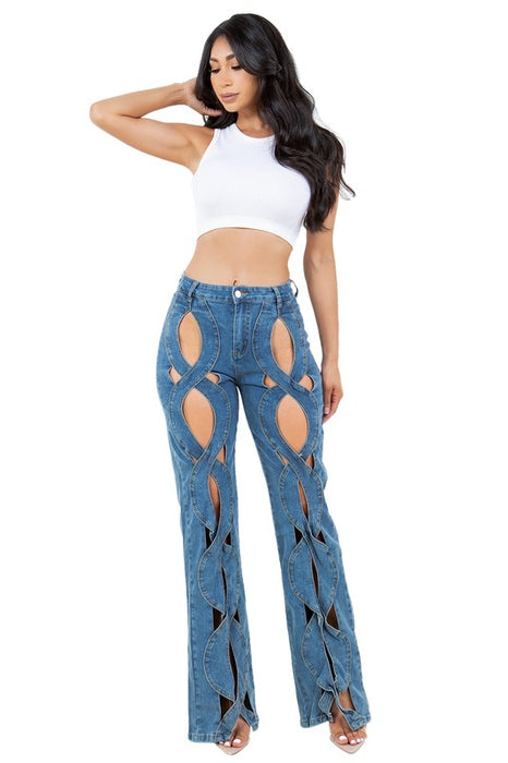 Sexy Cut Out Denim