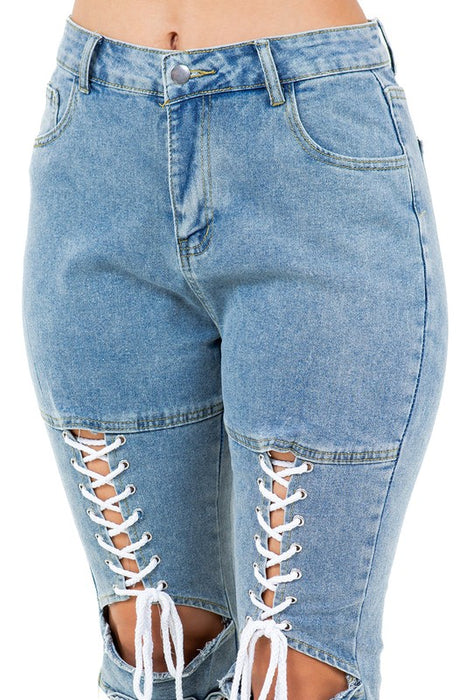 All Laced Up Denim jeans