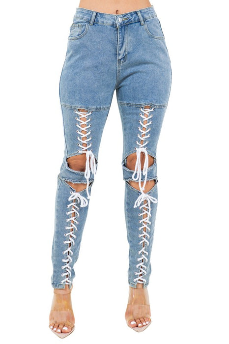 All Laced Up Denim jeans