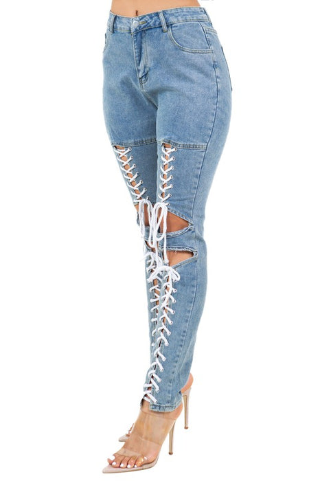 All Laced Up Denim jeans