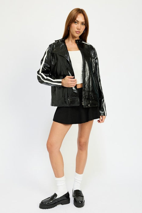 Oversized Racer Chic Jacket