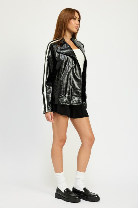 Oversized Racer Chic Jacket