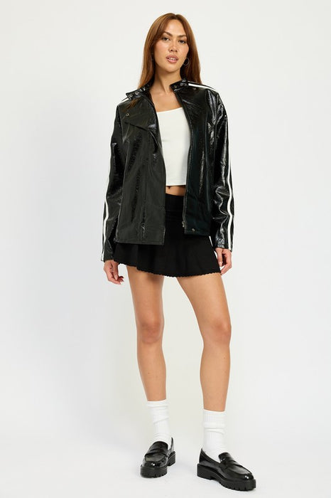 Oversized Racer Chic Jacket