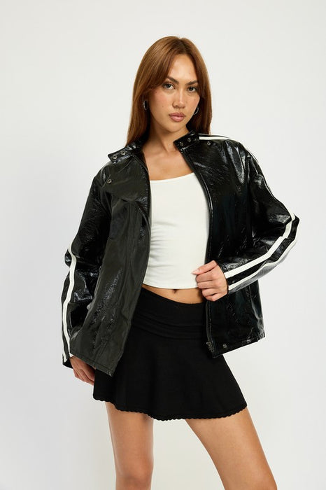 Oversized Racer Chic Jacket