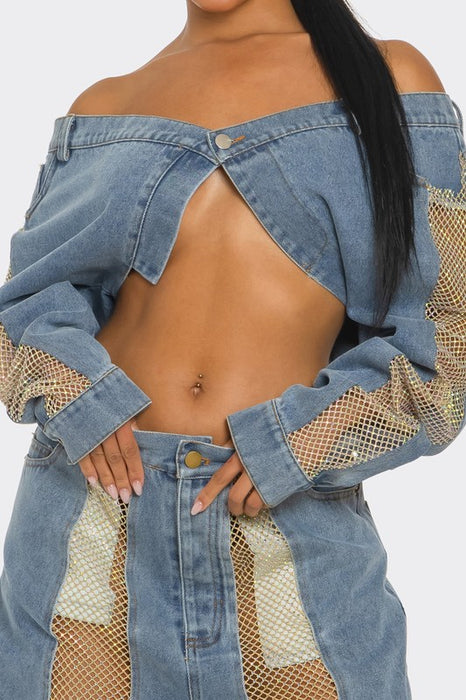 Mesh Fusion Denim Set