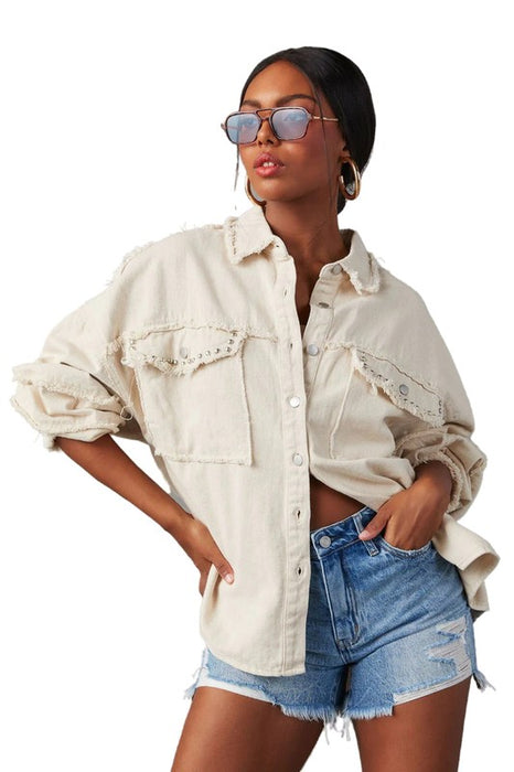 Laid Back Botton Down Denim Shirt