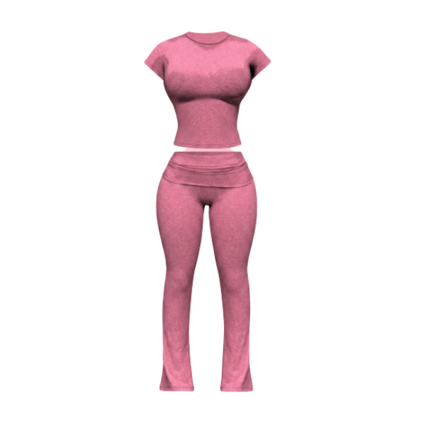 2-piece eco-friendly short sleeve set