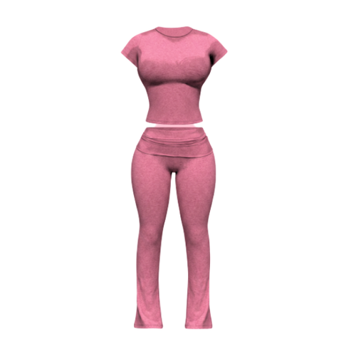 2-piece eco-friendly short sleeve set