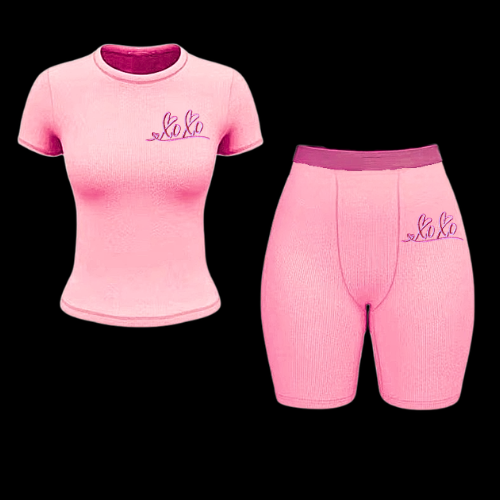 XOXO 2-piece lougewear short set