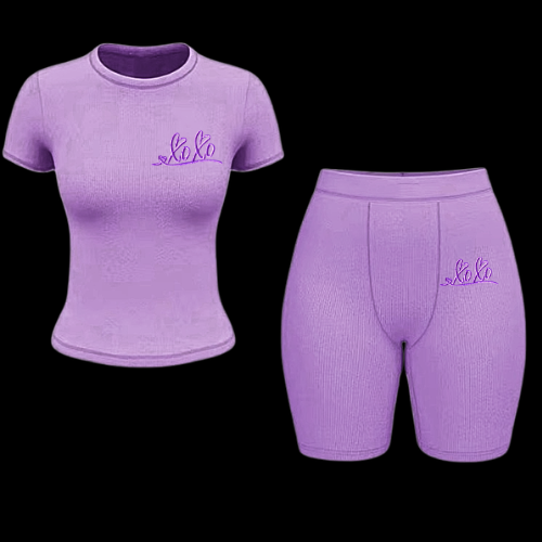 XOXO 2-piece lougewear short set