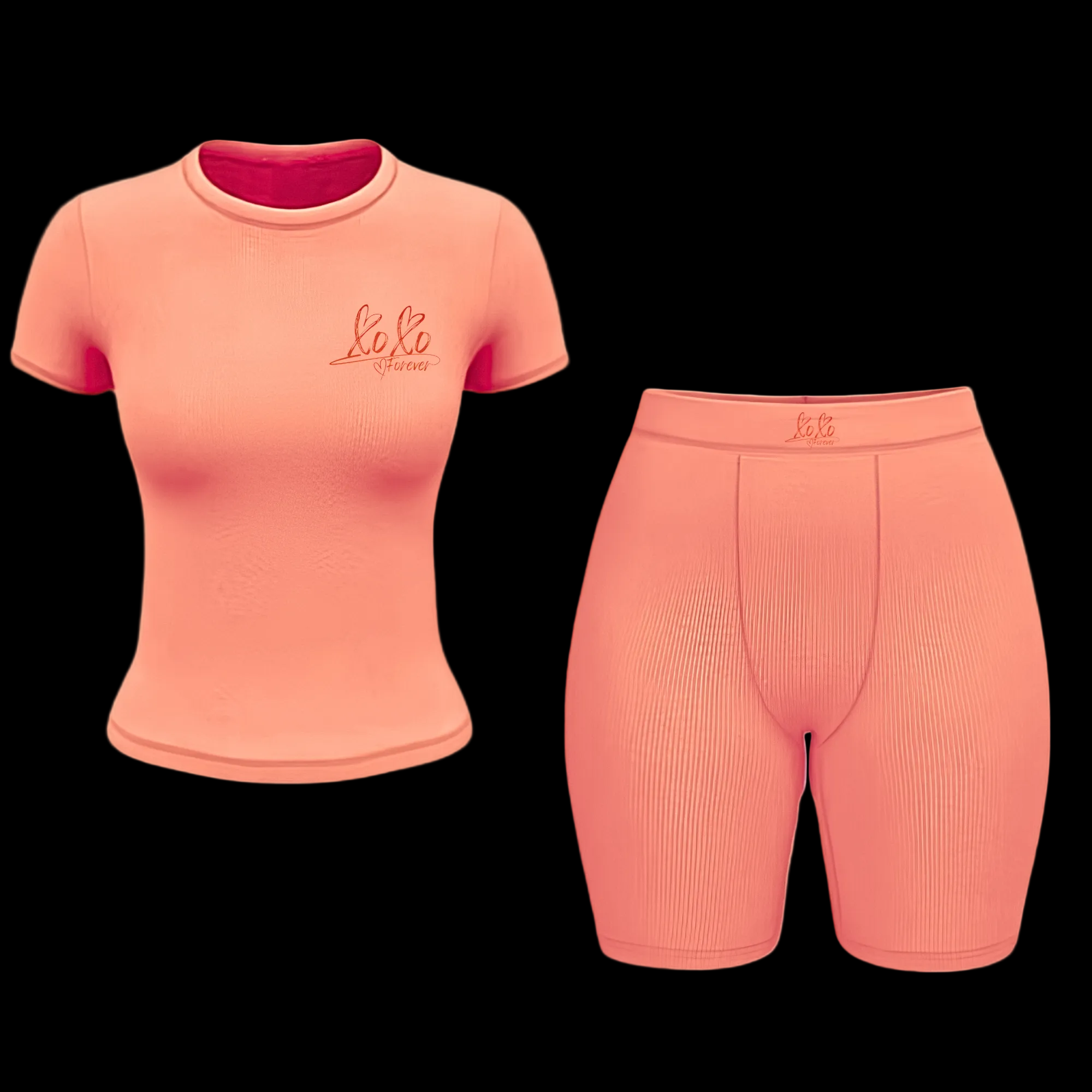 XOXO 2-piece lougewear short set