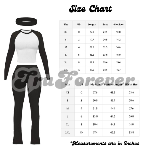 2-piece long sleeved casual set w/ headband
