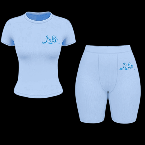 XOXO 2-piece lougewear short set