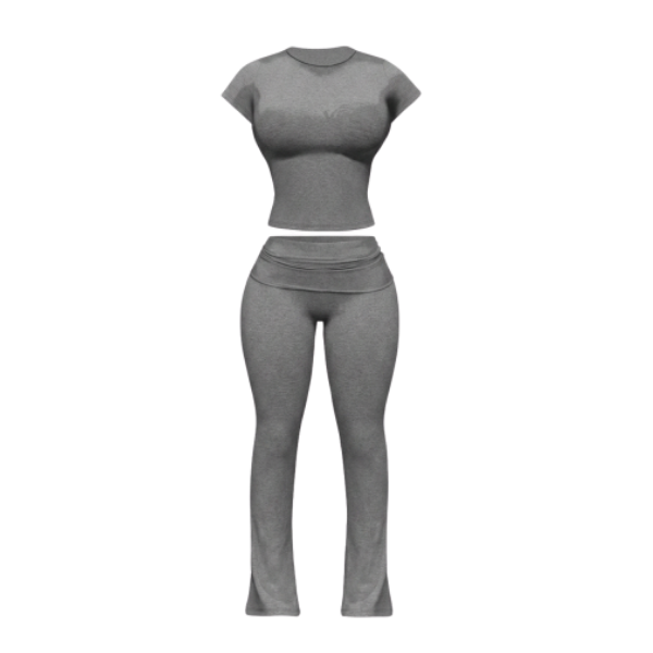 2-piece eco-friendly short sleeve set