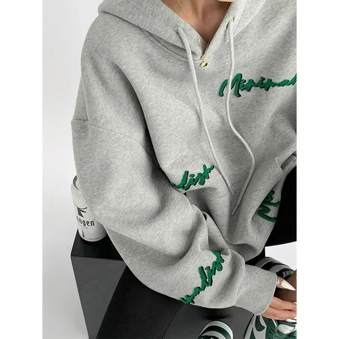 Women's Oversized Embroidered Hoodie