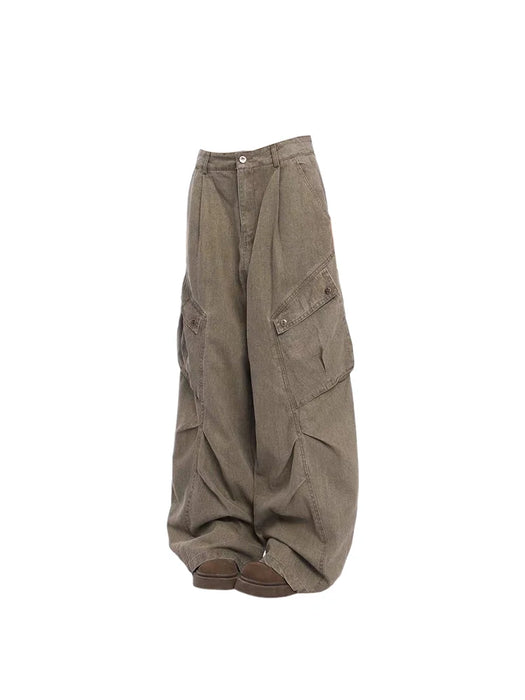 Women's Baggy  Brown Y2k Cargo Jeans