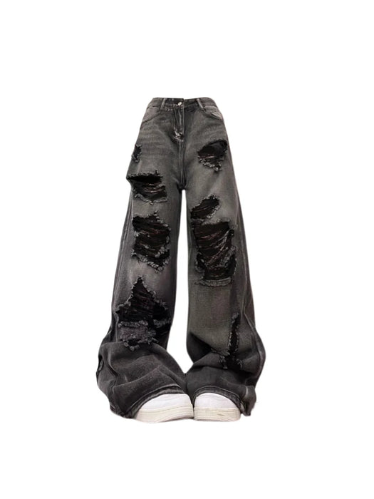 Aesthetic Baggy Distressed Pants