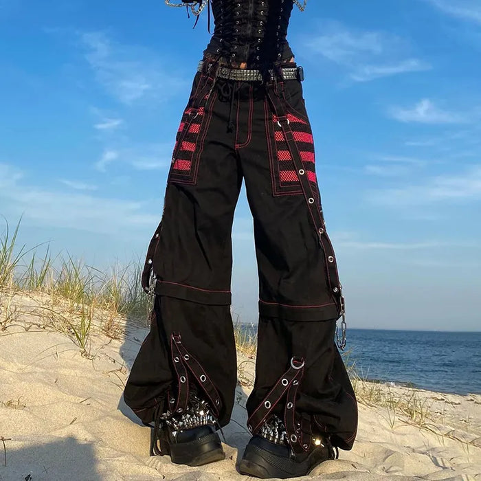 Gothic Women Punk Cargo Pants