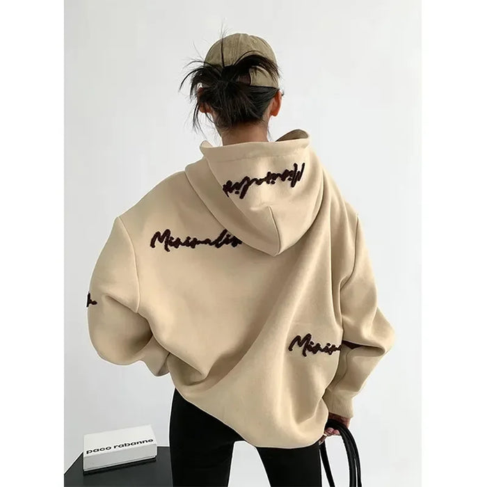 Women's Oversized Embroidered Hoodie