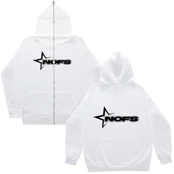 Unisex Y2K style Fully Zipped Hoodie