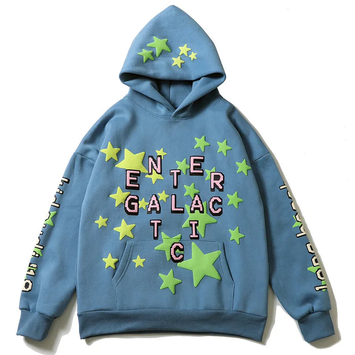 Intergalactic Star Puff Print Hoodie