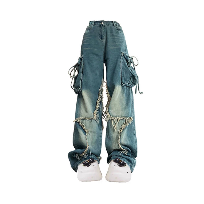 Women's Vintage Blue Star Cargo Jeans